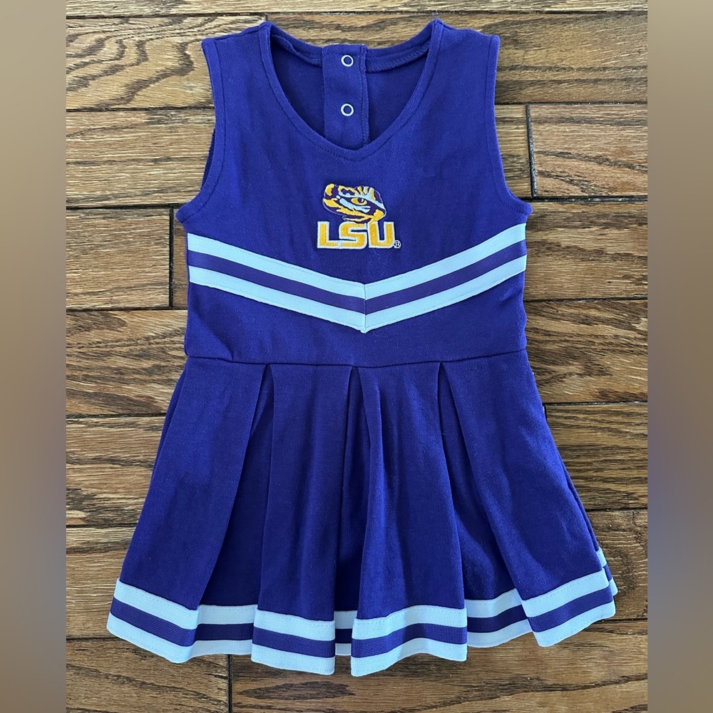 LSU Tigers Cheerleader Bodysuit Dress 12 Months